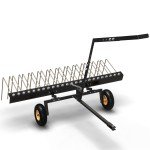 60" Tow Behind Steel Landscape Rake for ATVs