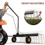 60" Tow Behind Steel Landscape Rake for ATVs