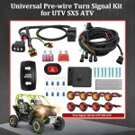 Universal ATV UTV Turn Signal Kit with Rocker Switch