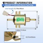 12V Electric Fuel Pump Kit with Hoses & Filters