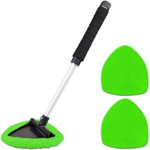 TAKAVU Extendable Window Cleaner Tool with Microfiber Bonnets