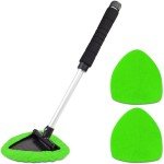 TAKAVU Extendable Window Cleaner Tool with Microfiber Bonnets