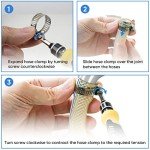 TICONN 40PCS Stainless Steel Hose Clamp Set