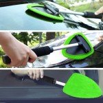 TAKAVU Extendable Window Cleaner Tool with Microfiber Bonnets