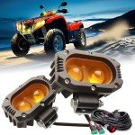 Amber 4" LED Cube Fog Light Pods for ATV
