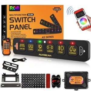 AUXBEAM RGB 6 Gang Switch Panel for ATVs