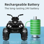 24V Kids Off-Road ATV Quad with LED MP3