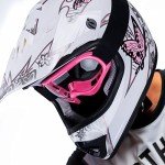 Kids Pink Butterfly ATV Dirt Bike Helmet Set