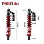 Adjustable 410mm Aluminum ATV Shock Absorbers