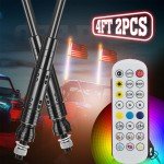 4FT LED Whip Light Antenna Flag for ATVs