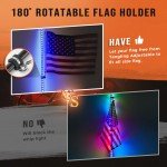 4FT LED Whip Light Antenna Flag for ATVs