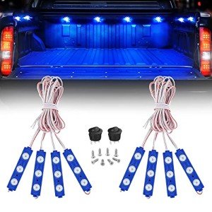 Nilight 8PCS Blue LED Truck Bed Light Kit