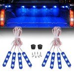 Nilight 8PCS Blue LED Truck Bed Light Kit