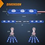 Nilight 8PCS Blue LED Truck Bed Light Kit