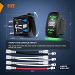 Nilight 7-Pin Rocker Switch for Winch Control