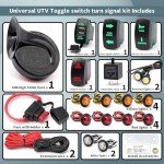Universal ATV UTV Turn Signal and Horn Kit