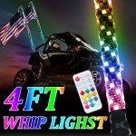 4ft RGB LED Spiral Whip Light for ATVs