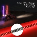 4ft RGB LED Spiral Whip Light for ATVs