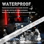 3FT Red LED Light Whip with Flag for ATVs