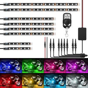 RGB LED Light Kit for Motorcycles - 8PCS