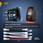 Nilight Winch Rocker Toggle Switch with Jumper Wires