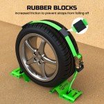 Heavy Duty ATV UTV Wheel Chock Tie-Down Kit