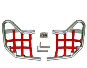 Yamaha YFZ 450 Standard Nerf Bars - Silver/Red