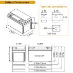 Weize 12V Lithium Battery for ATV, UTV, Motorcycle