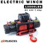 RUGCEL 13500lb Waterproof Electric Winch with Rope