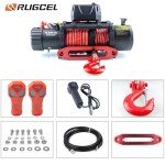 RUGCEL 13500lb Waterproof Electric Winch with Rope