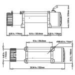 RUGCEL 13500lb Waterproof Electric Winch with Rope