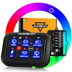Auxbeam RGB 6 Gang Auto-Dimmable Switch Panel