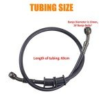 Black Braided Steel Brake Clutch Hose for ATV