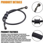 Black Braided Steel Brake Clutch Hose for ATV