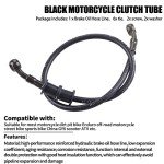 Black Braided Steel Brake Clutch Hose for ATV