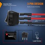 Nilight 12pcs LED Rocker Switch Set for Vehicles