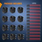 Nilight 12pcs LED Rocker Switch Set for Vehicles
