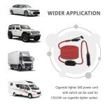 10Ft SAE Extension Cable with Cigarette Lighter Plug