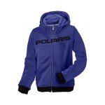 Polaris Youth Tech Full Zip Hoodie - M Blue/Black