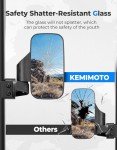 KEMIMOTO Mini Youth UTV Side Mirrors for Roll Cages