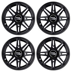 RockTrix RT103 14" Matte Black ATV Wheels - Set of 4