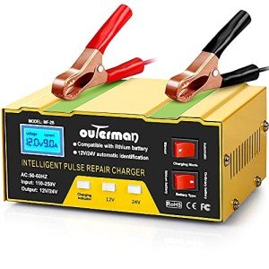 Outerman 12V/24V Car Battery Charger & Maintainer