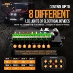 Auxbeam 8 Gang LED Touch Control Switch Panel