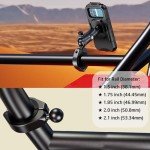 ATV Waterproof Phone Mount with Aluminum Clamp