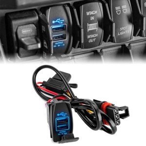 Dual USB 4.2A ATV Charger with Rocker Switch
