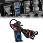Dual USB 4.2A ATV Charger with Rocker Switch