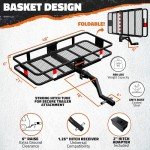 48" Raised Trailer Hitch Cargo Carrier with Bag
