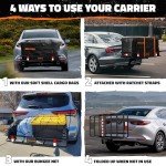 48" Raised Trailer Hitch Cargo Carrier with Bag