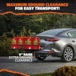 48" Raised Trailer Hitch Cargo Carrier with Bag