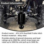 Puxyblue ATV/UTV Dual Ball Hitch Receiver
